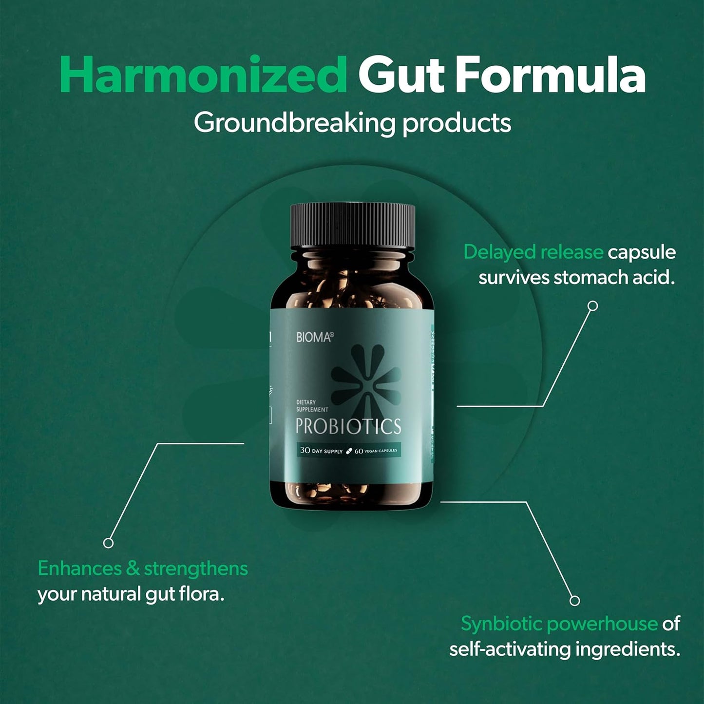 BIOMA Probiotics Digestive Health Probiotic - Gut Support for Men & Women